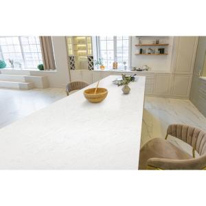 China White Polished Quartz Countertop 3200x1600mm Quartz Counter Top wholesale
