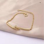 Anniversary Stainless Steel Jewelry Set Love Token Nail Bracelet And Necklace