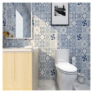 China 3D Tile Wallpaper Rolls Wall Coating 3d Wall Paper Bathroom Wall Paper 3D Wall Sticker wholesale