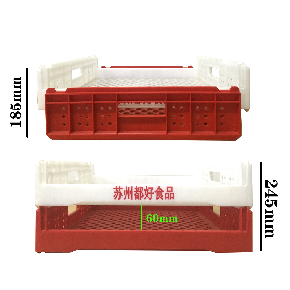 PP Bread Tray Plastic Stackable Turnover Box/Crates with External Size 550*480*130mm
