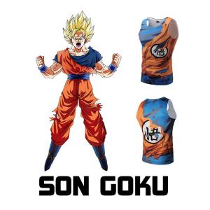 China Cool Unisex Dragon Ball Super Son Goku T Shirts Anime Short Sleeve Tee Tops M - 3XL wholesale