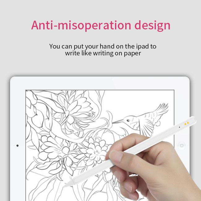 White Graphic Stylus Pen Aluminum Drawing Pen For Phones Ipad