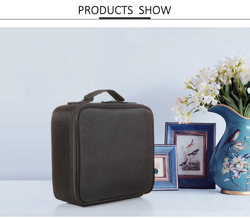 Ladies Polyester H26.5cm Cosmetic Travel Organizer Bag