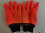 Orange PVC Coated Gloves 27cm Acid Resistant Cold Proof Chemical Protection