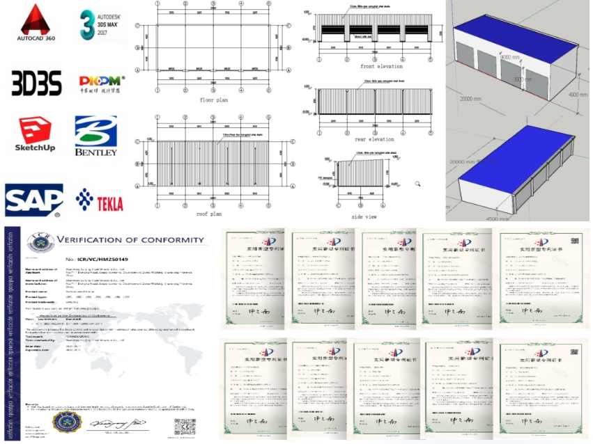Custom Prefabricated Steel Structure Workshop for Warehouse Factory