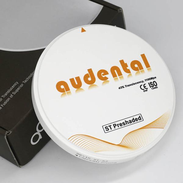 CAD CAM Pre Shaded Zirconia Block ST/DST High Translucency Zirconia 43% ISO