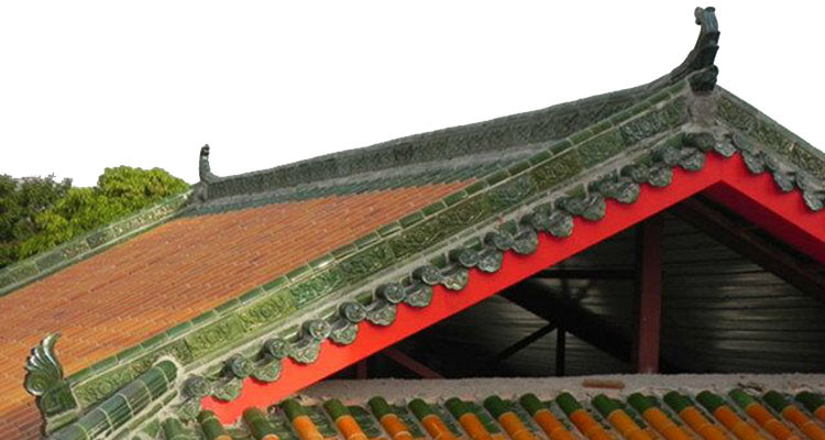 Outdoor Gazebo Chinese Roof Figures Dragon Glazed Traditional Decoration