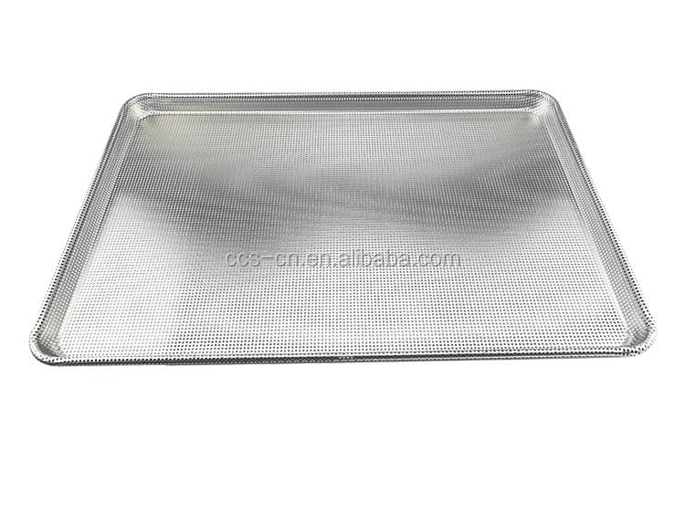 18"*13"1" Full perforated baking bread tray burger or hamburger or hot dog bun baking pan no coating aluminium bread pan