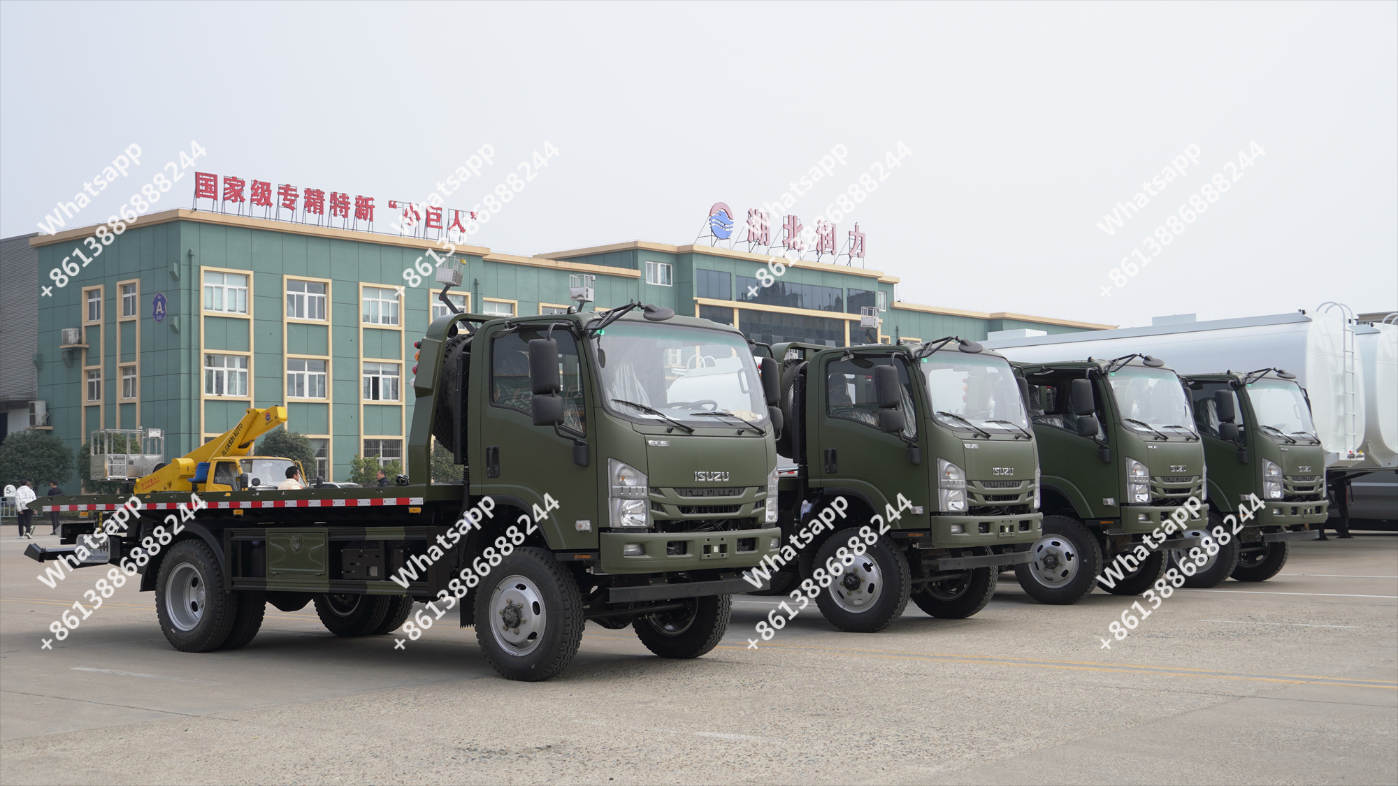 Isuzu 4x4 5-8 Tons Multifunction Plat Form Wrecker Body Tow Truck All-wheel Drive Roll Back 4wd Truck
