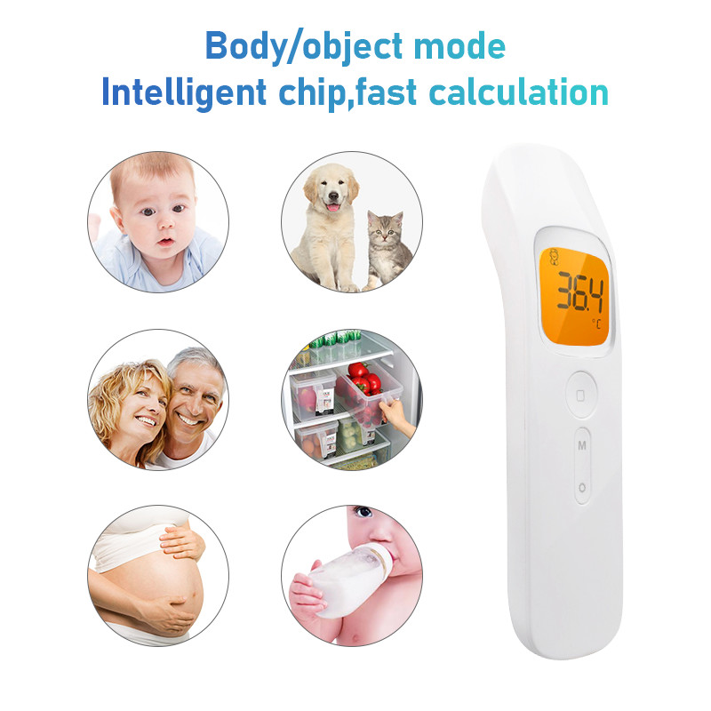 CE DEM Handheld Digital Infrared Thermometer Backlight LED Display 3 Colors