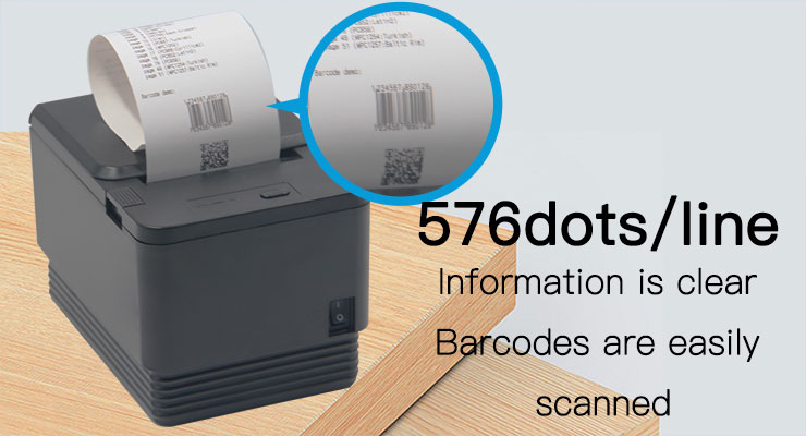80mm Thermal Receipt Printer with Automatic Cutter and Multi-Language Support Stable