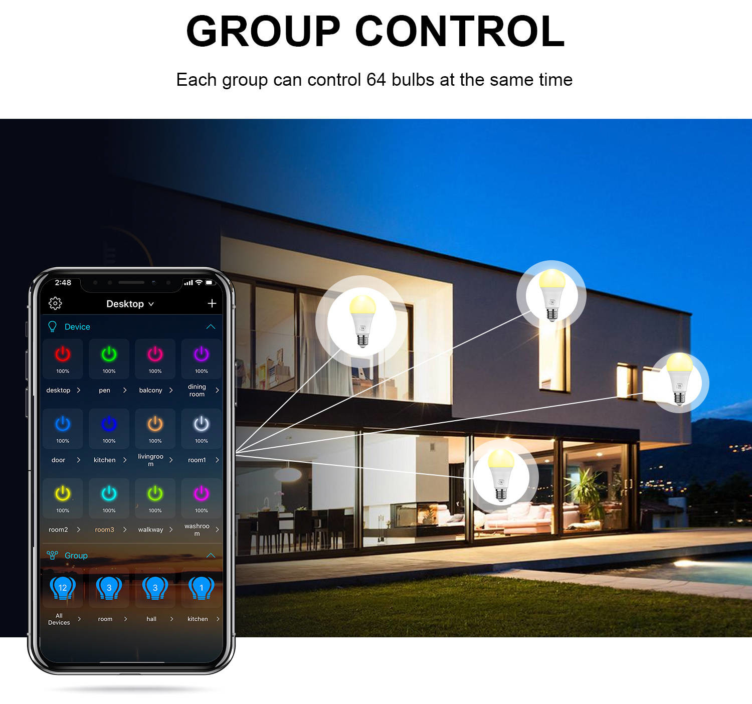 E26 Music Bulb Bluetooth Mesh Speaker Light Bulb Smart Lamp Group Control