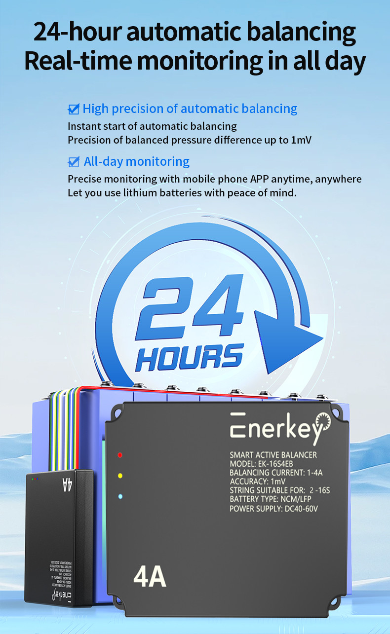 Enerkey 16s 2a Lithium Balancer Lifepo4/Li-ion Smart Active Equalizer For Motorcycle