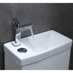 Ceramic Bathroom Toilet Bowl , 700x385x745mm One Piece Toilet Sink Combo