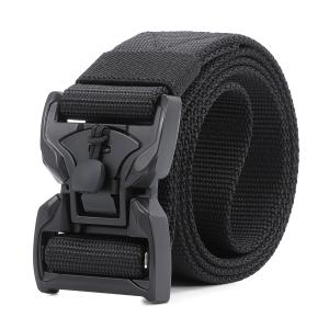 China Heavy Duty 135cm Black Web Belt Military Style 38mm Width wholesale