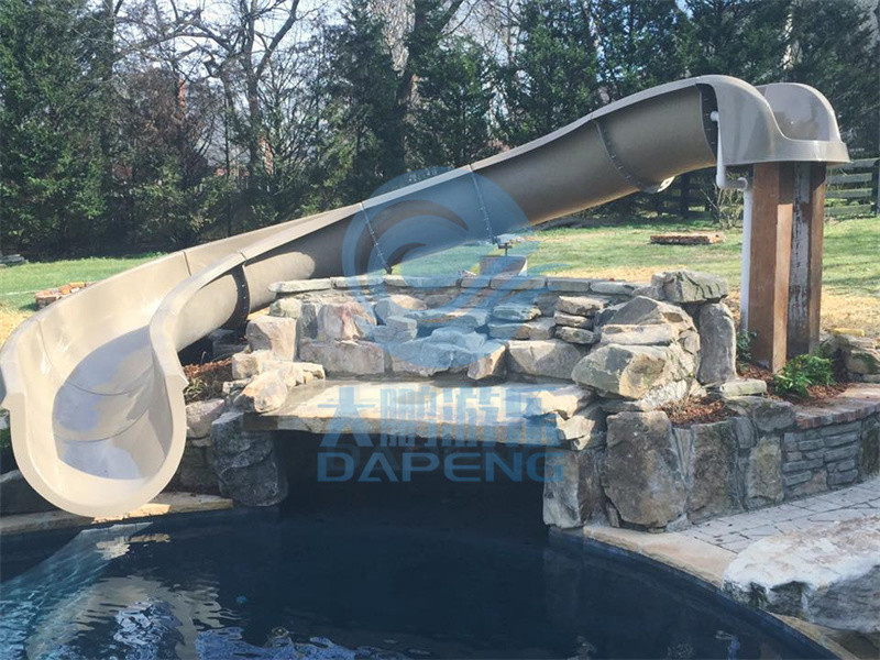 Anti Ultraviolet fade Swimming Pool Water Slide Fiberglass Colorful Water Slide
