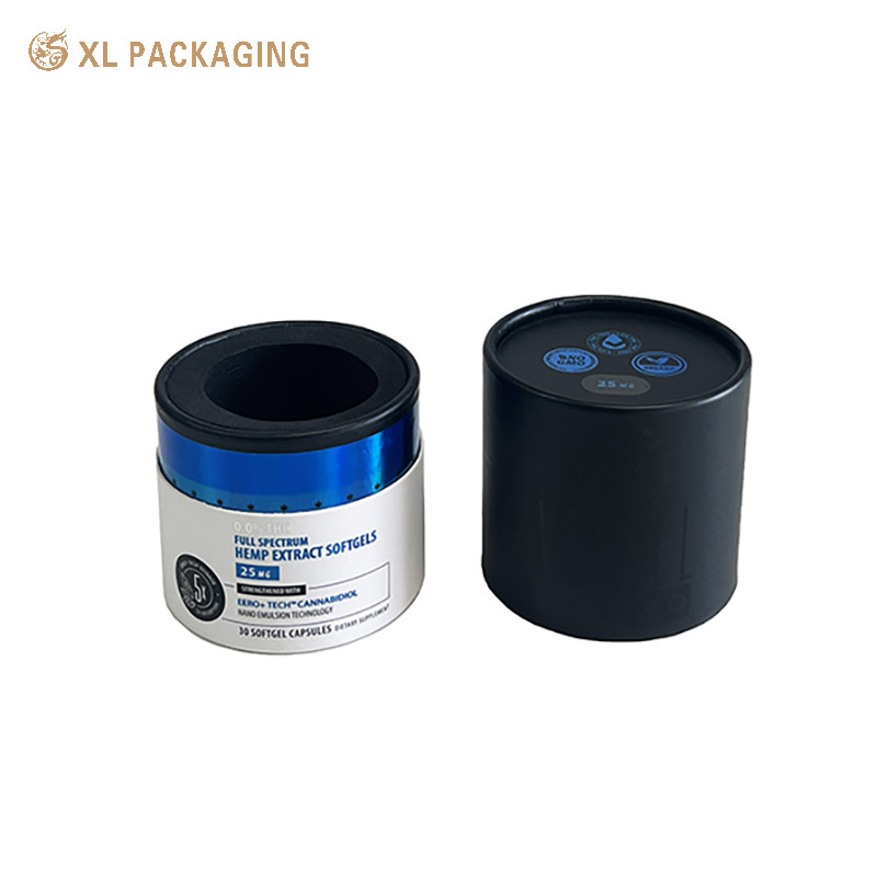 Customized Logo Flat Edge Paper Tube Packaging Kraft Paper Round Box Packaging Chocolate Gift Candy Box