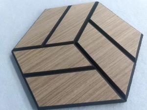 China Sound Absorbing PET Wood Veneer Acoustic Panels Lightweight Wall Panel Without MDF wholesale