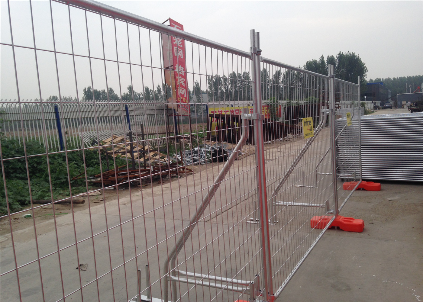 Portable Temporary Fence Panels , Temporary Wire Fence High Strength