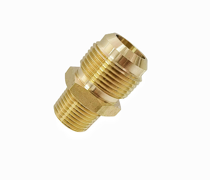 3/4 NPT X 3/4 Flare Brass Male Hex Nipple Pipe Fitting