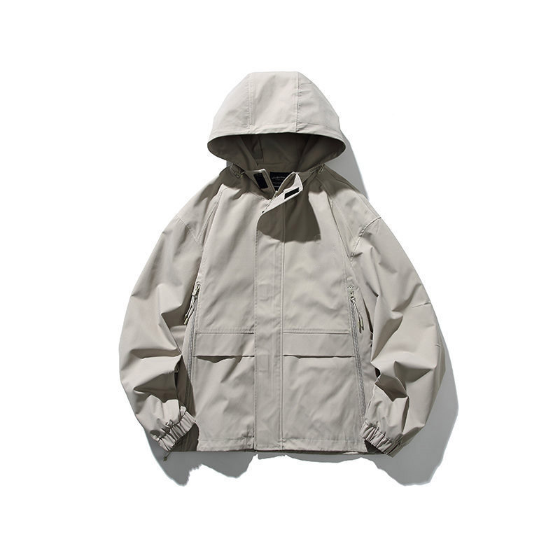 Oem Factory Manufacturer Custom Logo Windproof Vintage Campus Men Hooded Jacket