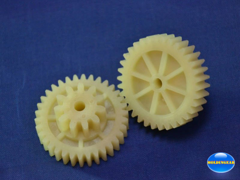 Custom production of designed strong nylon double-spur gear for household appliance
