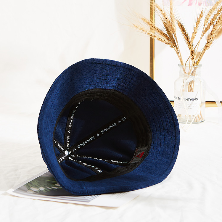 52cm Fisherman Bucket Hat Leather Patch Winter Hat Custom Logo