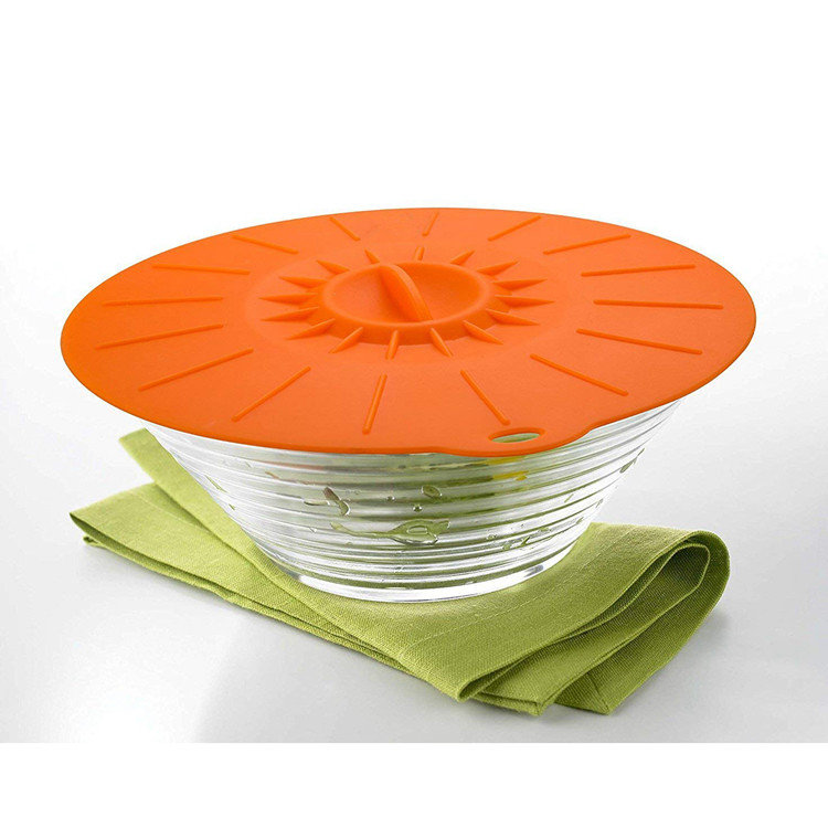 5Pcs Food Grade Reusable Silicone Food Fresh Cover Suction Lid For Bowls Cups