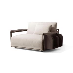 China White Contemporary Modern Sofa Set , Adam Living Room Armchair Rear Pockets wholesale