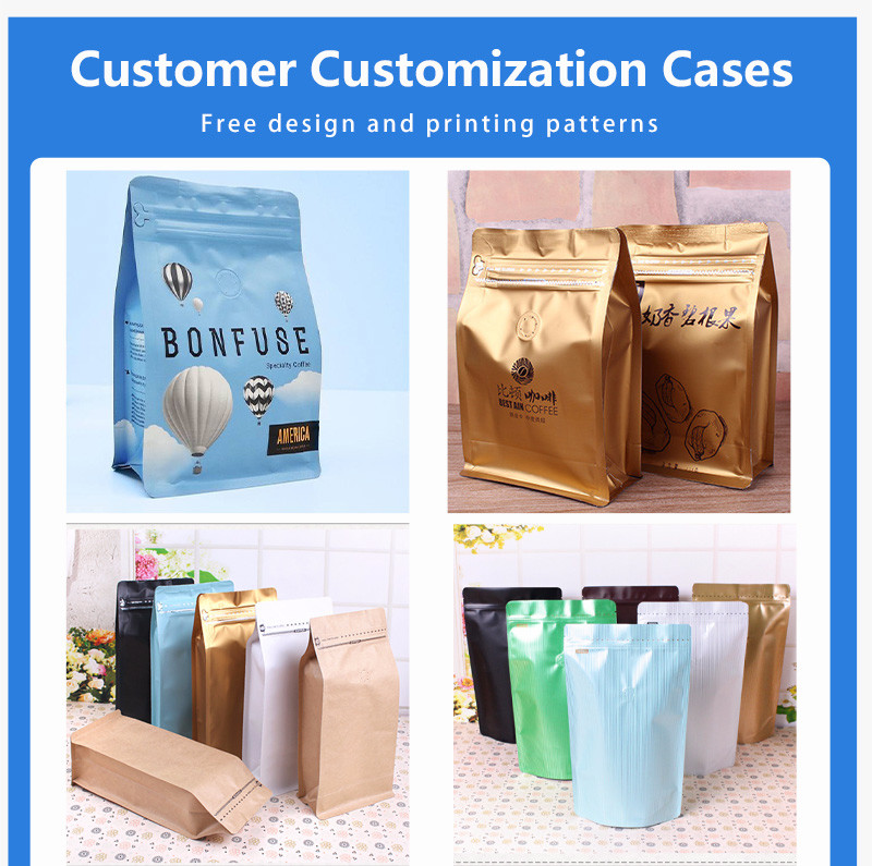 Coffee Bean Bags With Valve Air Valve Bag Preserves Freshness Enhances Storage