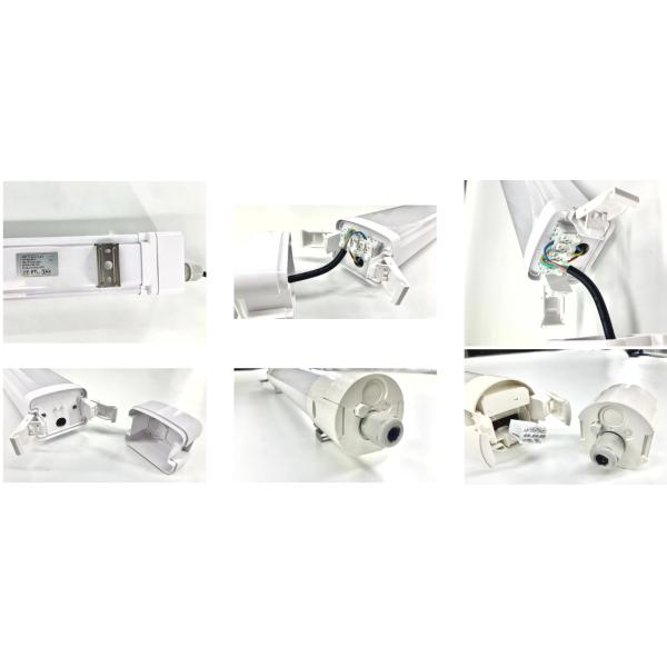 Waterproof IP65 LED Triproof Light With 180lm/W Emergency Sensor 120 Deg Light Angle