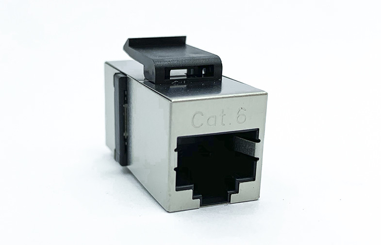 Cat6e Right Angle Single Port RJ45 Keystone Jacks Metal with Shield 8p8c TMZT281XEXX7E