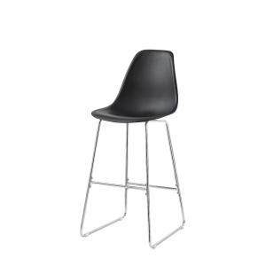 China Lounge Armless Bar Stool Chair Metal Legs Light Luxury Style wholesale