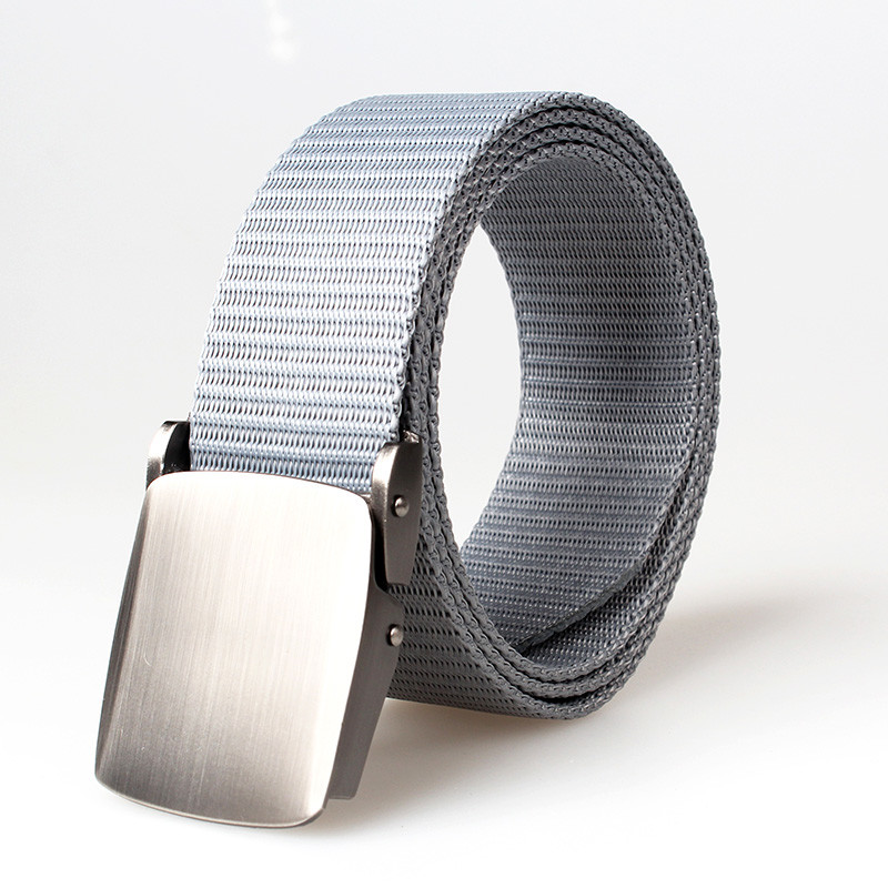 125cm Length Fabric Web Belt Zinc Alloy Buckle Army Belts With Buckle 3.8cm Width