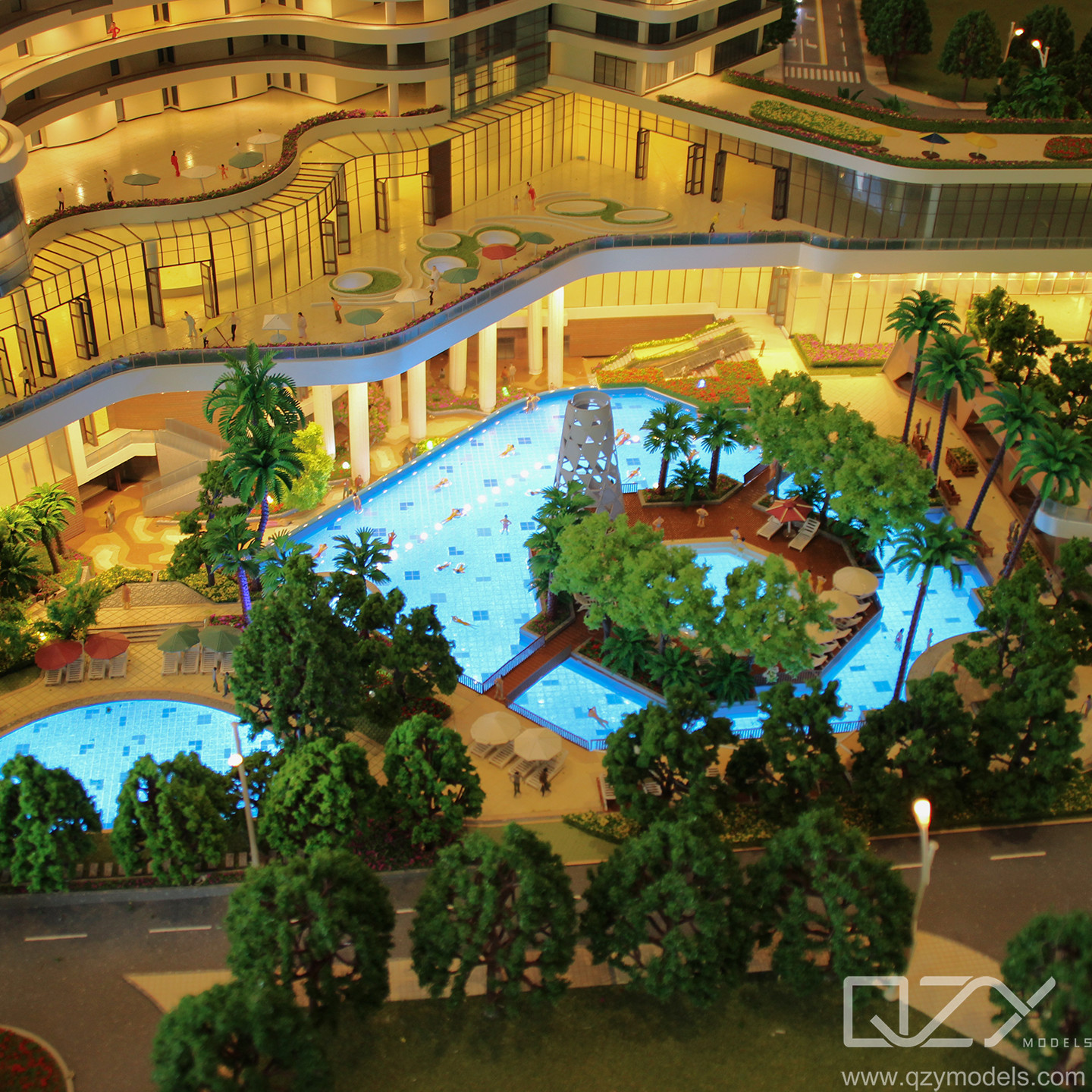 Sanya Magaret Hotel Cube Architectural Physical Model Lighting 1/100