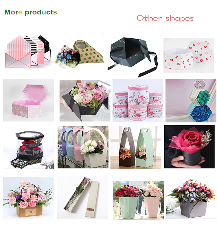 Luxury Suede Velvet Paper Board Flower Bouquet Box Packaging Round Case Custom