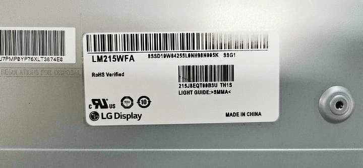 102PPI 21.5" TFT LCD Display 250cd/m2 LM215WFA-SSA3 89/89/89/89 (Typ.)(CR≥10)