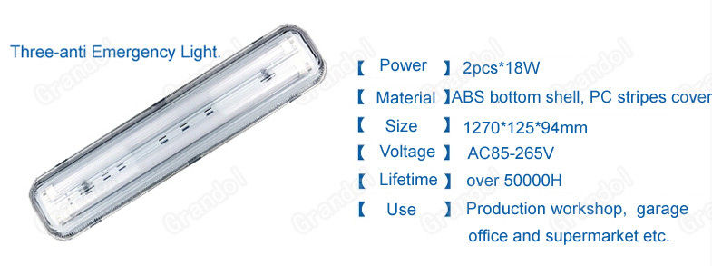4Ft LED Tube Three-anti Led Light Waterproof Housing T8 Cabinet Suspended Ceiling Lamp