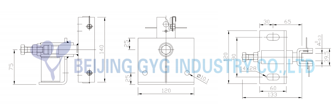 Elastic Sliding Guide Shoe GHZ1 , Elevator Safety Parts , Car Rated Load 1600kg , Lift Safety component