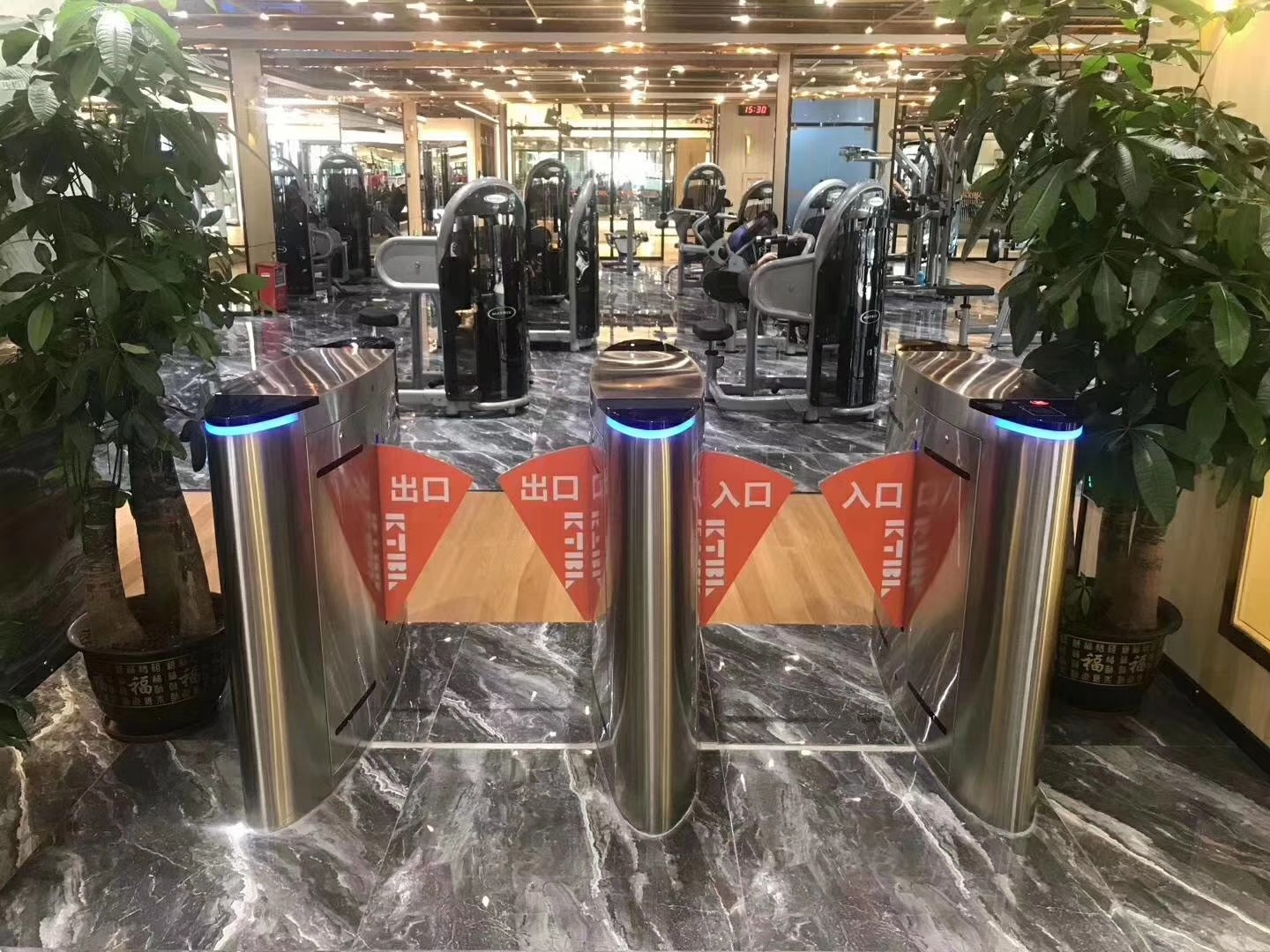 Security Electronic SS304 Optical Barrier Turnstiles Access Control Passage