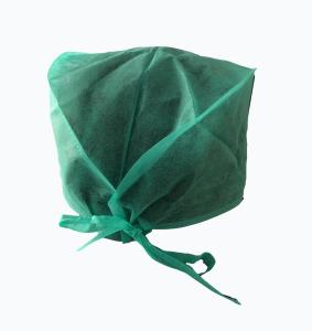China Green Disposable Bouffant Surgical Caps Disposable Scrub Hats wholesale