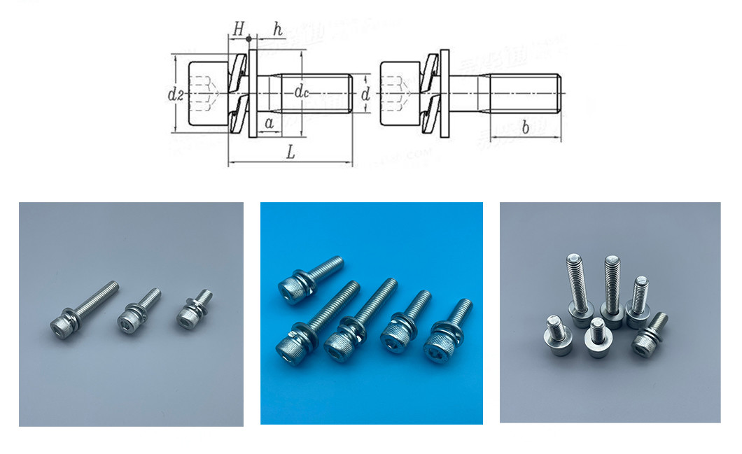 ISO 4762 M3-M8 Zinc-Coated 12.9 Grade Hex Socket Screws