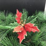 Rongflower Christmas Artificial Flowers Greenery Combo Box Set Silk Flowers Rose