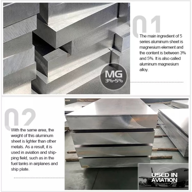 T3-T8 5052 5053 5083 Aluminium Sheet Plate 100mm To 2600mm Width