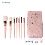 OEM Pink 7PCS Makeup Brush Gift Set With Tin Box
