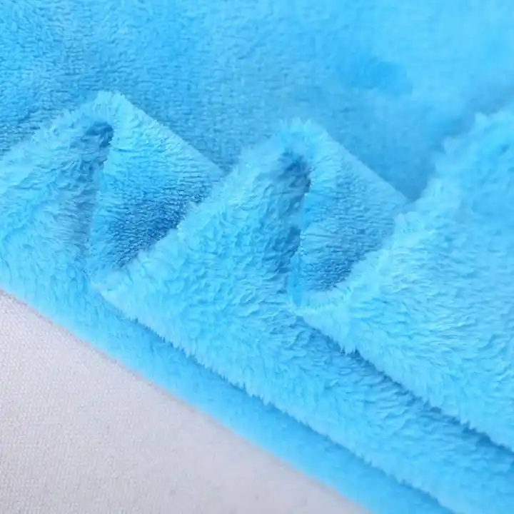 Customized Color 100D Yarn Count Coral Fleece Fabric for Pajamas 300gsm Double Faced