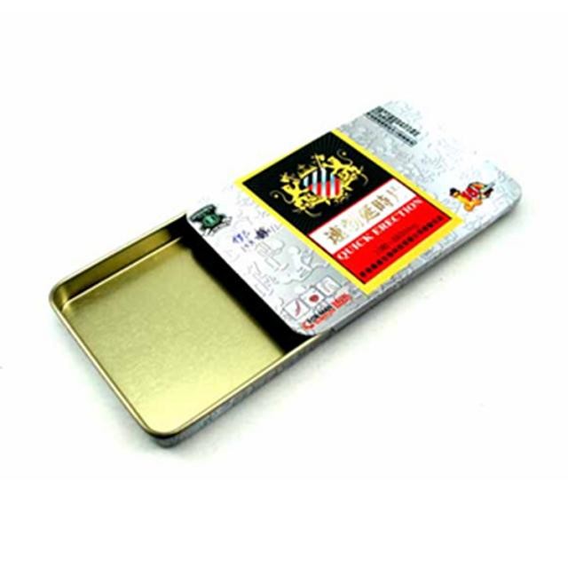 4C Printed Slide Tin Candy Containers , Mints Packaging tin containers with lids