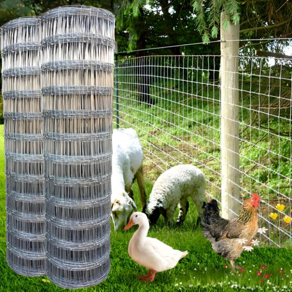Highly-Durable Heavy Duty Galvanized Tensile and Corral Wire Woven Field Cattle Fence Roll for Long-Lasting Performance