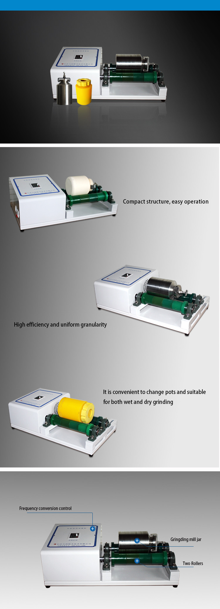 China Tencan 5L 0.37KW Lab Rolling Ball Mill For Grinding Pigment