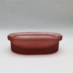 Frosted Red Seven-Piece Set Glass Bathroom Accessories For Home Hotel
